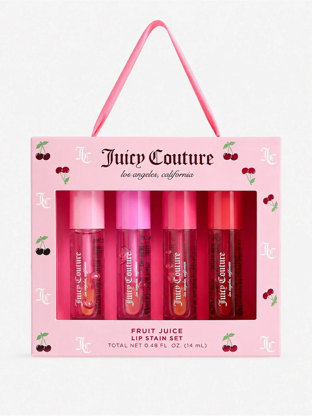 🍒Juicy Couture Fruit Juice Lip Stain 4-Piece Set Cherry Pink